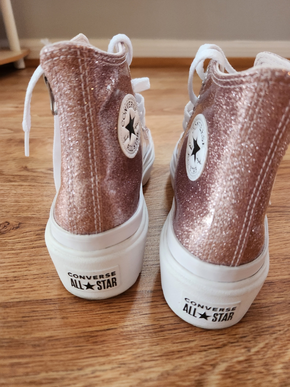 Converse All Star Platform Glitter High-Top Sneakers - Pink - Women's / Big Kids - Picture 6 of 7